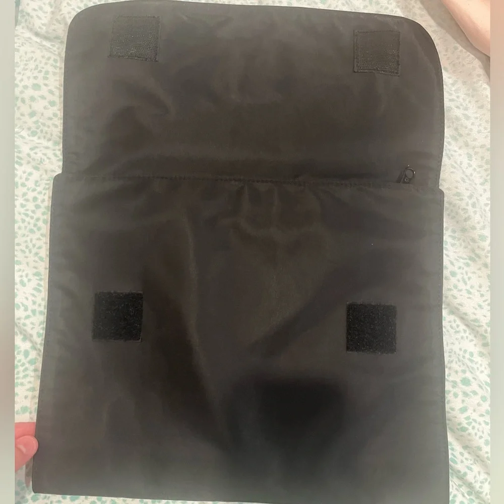 MCM Black Clutch Nylon RARE. Velcro attach. Chain does not come w/